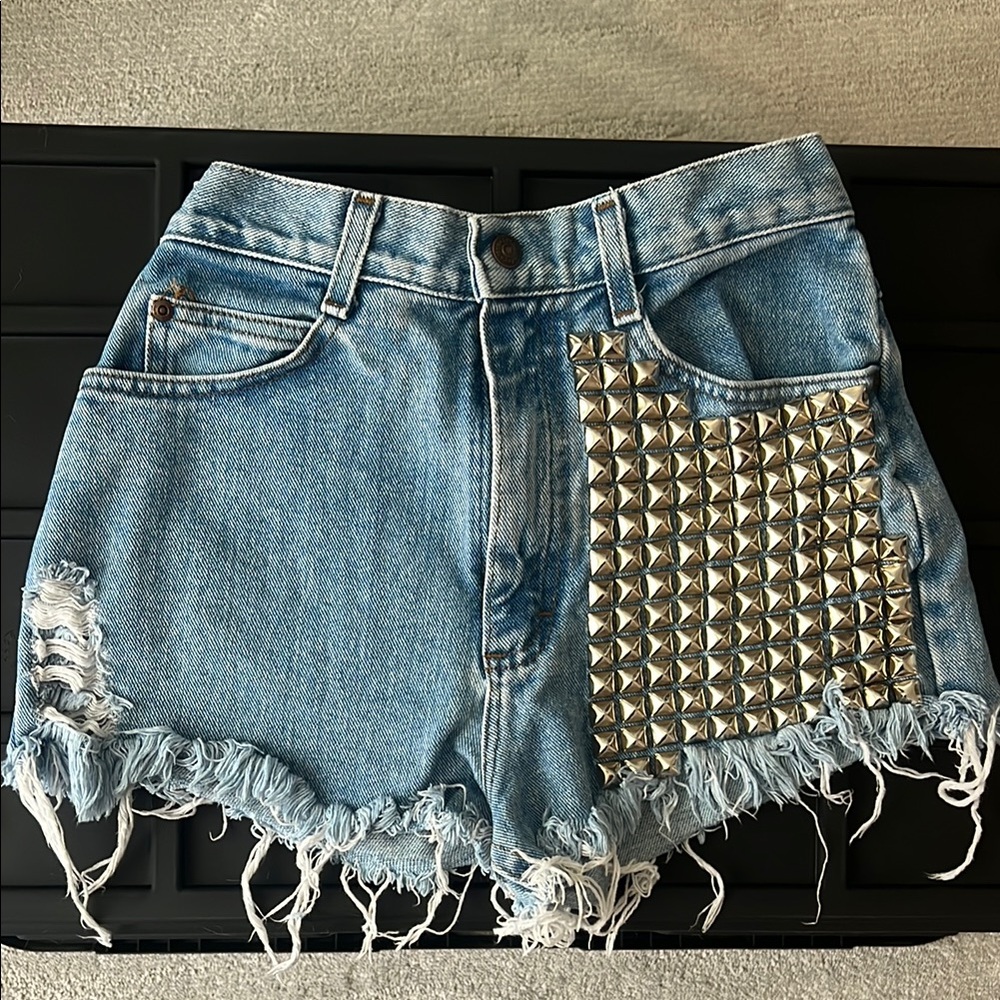 Lee Blue Denim Studded Men's Shorts
